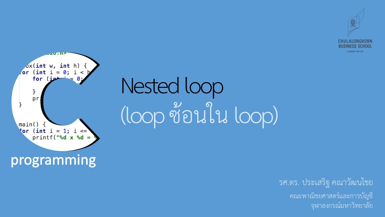 loop ภาษาซี  Update New  สอนภาษาซี C: Nested loop (loop ซ้อนใน loop)