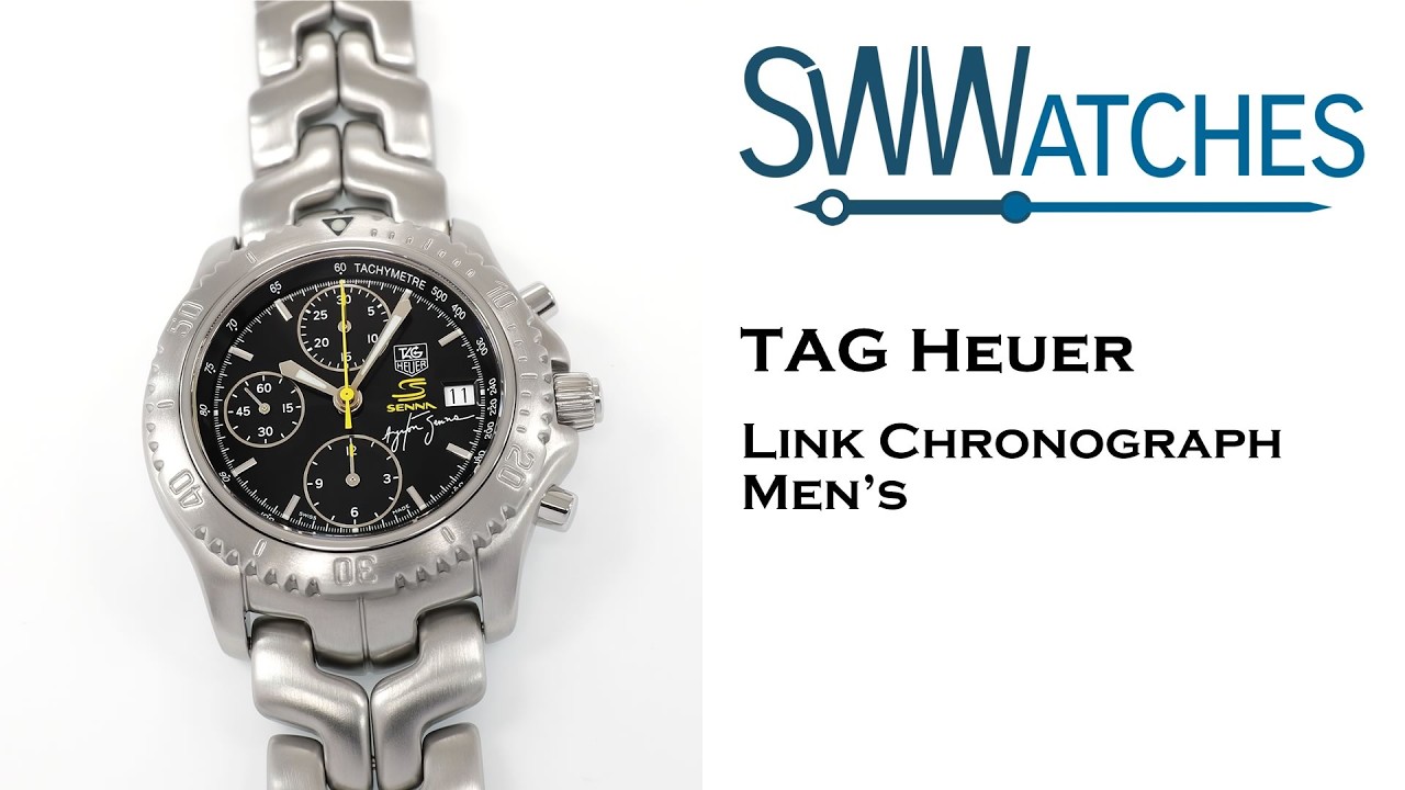 TAG Heuer Link Chronograph CT2115 Men's 41mm Black Ayrton Senna