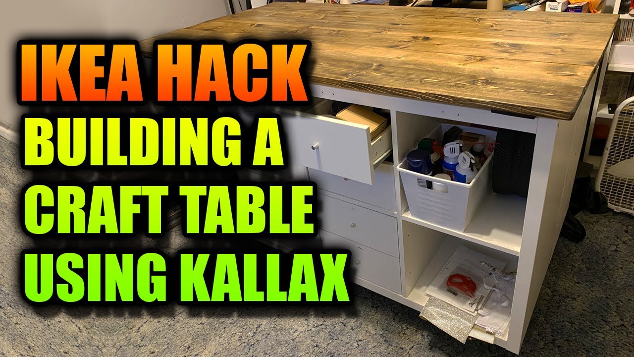 DIY CRAFT TABLE WITH CREATE ROOM CUBBY