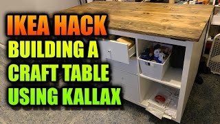 Ultimate IKEA Craft Table Hack with Storage using Kallax