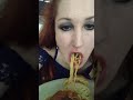 Emilia Salini eating spaghetti