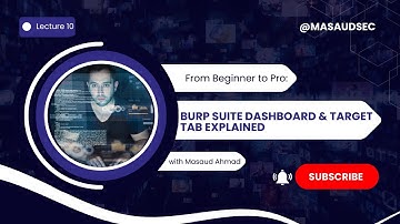 Burp Suite Dashboard & Target Tab Explained | Ethical Hacking Class 10