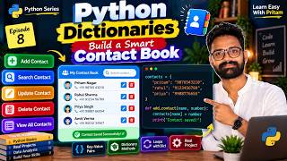 Build Your Own Contact Book Using Python!  Dictionaries for Beginners EP8 #pythontutorial #college