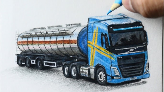 Como desenhar um Caminhão Scania R450 Bitrem 