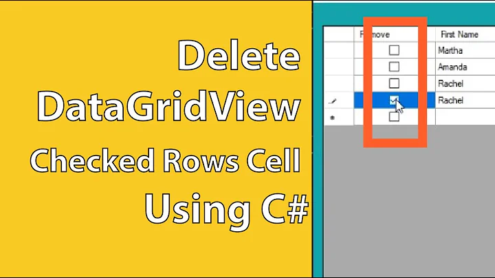 How to Remove DataGridView Checked Rows Cell Using C#