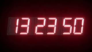 3D Render of Digital Clock Countdown timer 15 minutes | Free Stock Video without Watermark