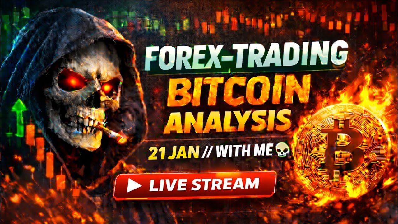 FOREX-TRADING BITCOIN ANALYSIS 21 JAN // WITH ME 💀🔥  