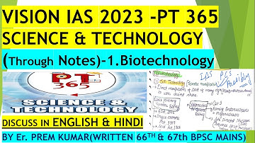 Vision IAS PT 365 Science and Technology 2023 Notes | Part-1 | PT 365 Science & Technology Current