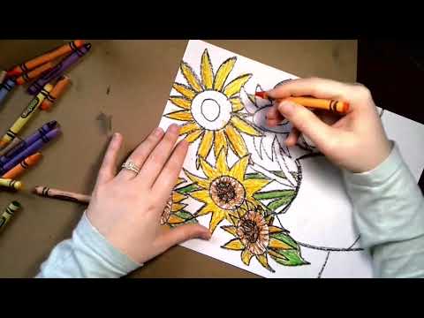 3rd-5th Grade Vincent Van Gogh Sunflower Drawing
