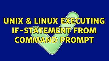 Unix & Linux: executing if-statement from command prompt (2 Solutions!!)