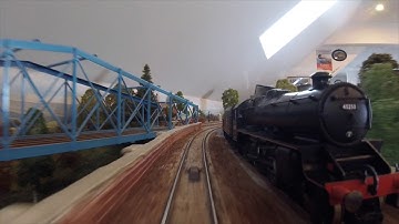 Large 40ft loft layout OO gauge model railway video 78