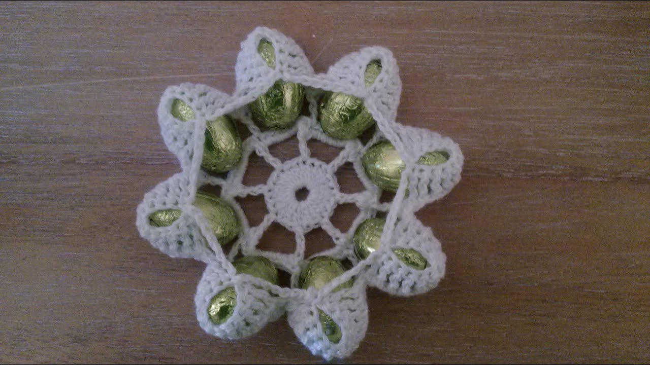 Easter crochet decoration youtube Mattonelle pizzo uncinetto