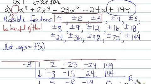 MHF 3.6 Factoring Polynomials
