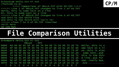 File Comparison Utilities on CP/M