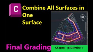 How to Design Combine Surfaces in AutoCAD Civil 3d | Paste All Surfaces into One Surface