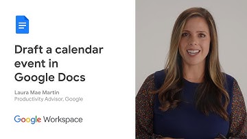 Draft a calendar event in Google Docs