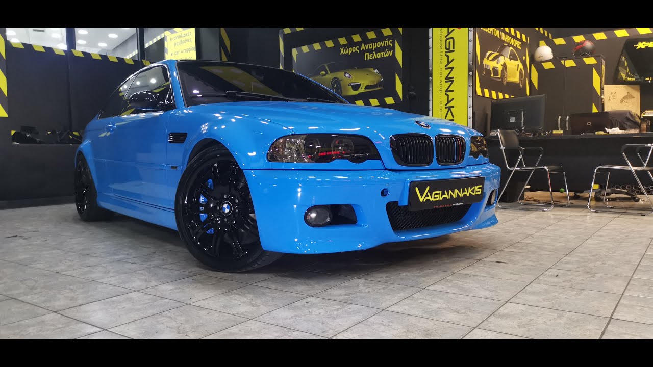 BMW M3 wrapped in baby blue, by wrapHUB VAGIANNAKIS - YouTube