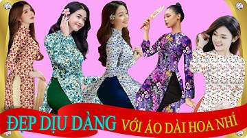 Kiểu áo dài hoa nhí đẹp này mặc vào vóc dáng dịu dàng vô cùng💖Vải Áo Dài S