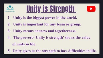Unity is Strength | Essay on Unity is Strength in English | 10 lines Essay on Unity in English