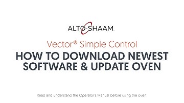 Vector Simple: How to Download Latest Software & Update Oven