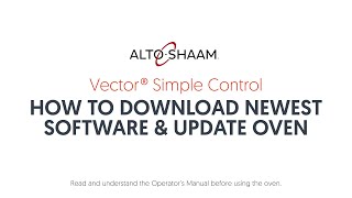 Vector Simple: How to Download Latest Software & Update Oven