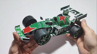 How to make an F1 car from a soda can and a 9v battery engine. The design is amazing // Diy.