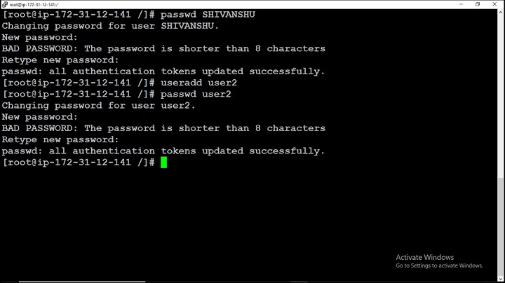 USERS IN LINUX [CREATE USER , PASSWORD , SWITCH USER]