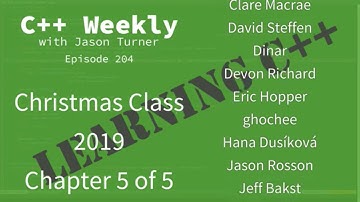 C++ Weekly - Ep 204 - Christmas Class 2019 - Chapter 5 of 5 - Lambdas To The Limits