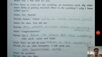 Std 7 English Dialogue NonVerbal Part 1 by Vishal sir