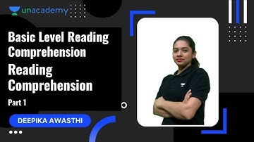 Basic level Reading Comprehension | Reading Comprehension | Part 1 | Deepika Awasthi