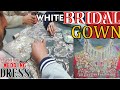 White bridallahnga gown making wedding dress