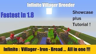 THE IRON BREEDER: Fastest Infinite Villager breeder in 1.8 - Showcase + Tutorial