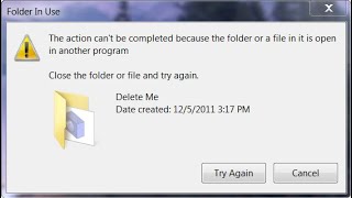 How To Fix Error "Folder Of File Is Open In Another Program" In Windows