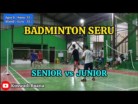 BADMINTON SERU SENIOR vs JUNIOR#badmintonindonesia #badminton #bekasi ...