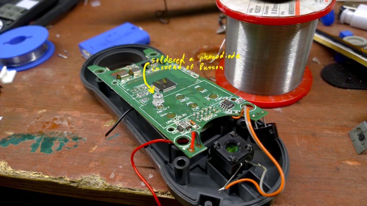Quick hack! Remotely press a button with laser - YouTube