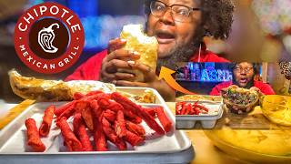 ASMR Eating Chipotle Burrito & Quesadilla