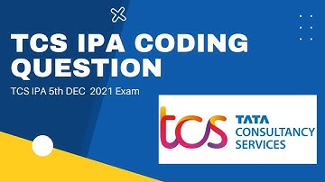How to solve tcs ipa coding question with python language| IPA 5th Dec 2021 | pycoder