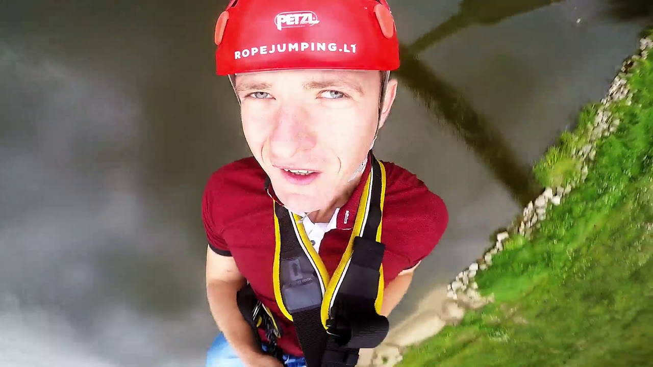 Evaldas Vigraitis Ropejumping Baltosios Rožės tiltas, Alytus www.ropejumping.lt YouTube