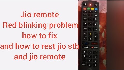 Jio remote red blinking problem how to fix How to rest jio stb ad pair jio remote #jioremoteredblink