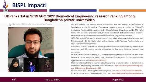 Intro to BISPL-Biomedical Instrumentation and Signal Processing Lab by Dr. Md Kafiul Islam. EEE, IUB