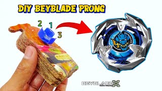 Making a Beyblade X Launcher Prong For Cardboard Beys 🤩| With Bottle Cap