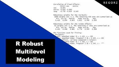 Robust Multilevel Model in R (robust linear mixed effects model)