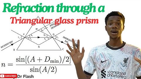 Refraction of light through a triangular glass prism. Derivation of formulae!