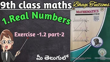 9th class maths in telugu||Chapter-1 Real numbers||Exercise-1.2 part-2