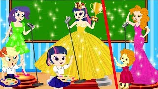 Equestria Girls Kids School cheatting Makeup Contest In Class Animation Collection screenshot 5