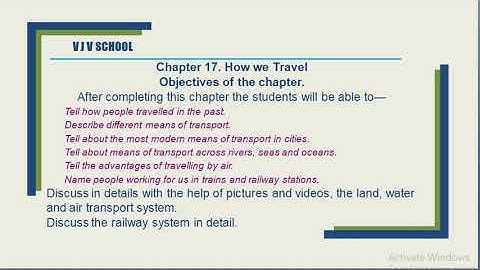 Class 3 EVS Chapter-17 -How we travel Introductory video By Anuradha Chatterjee