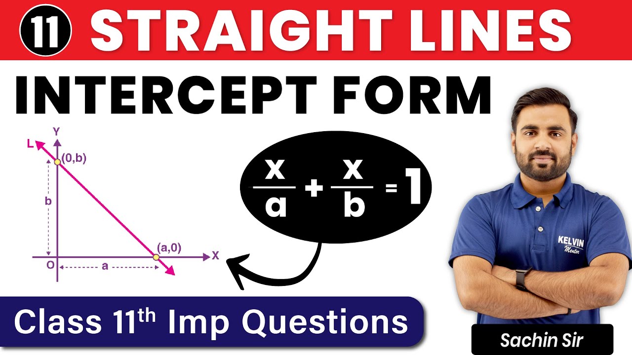 11 Straight Lines Intercept Form of Equation Class 11 Maths