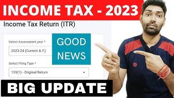 Income tax return AY 2023-24 forms (ITR 1 and ITR 4) available for e filing | Online ITR 2023