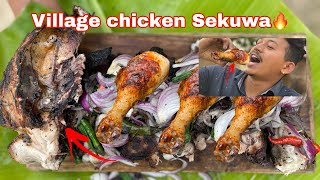 A Taste of Village Life | Cooking Chicken Sekuwa the Traditional Way&quot;Village life 🐔🍗😬