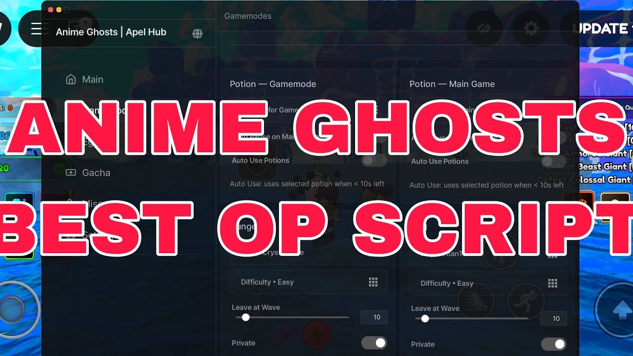 Anime Ghosts [🏴‍☠️] Best OP script| ROBLOX MOBILE | Auto farm, auto ...
